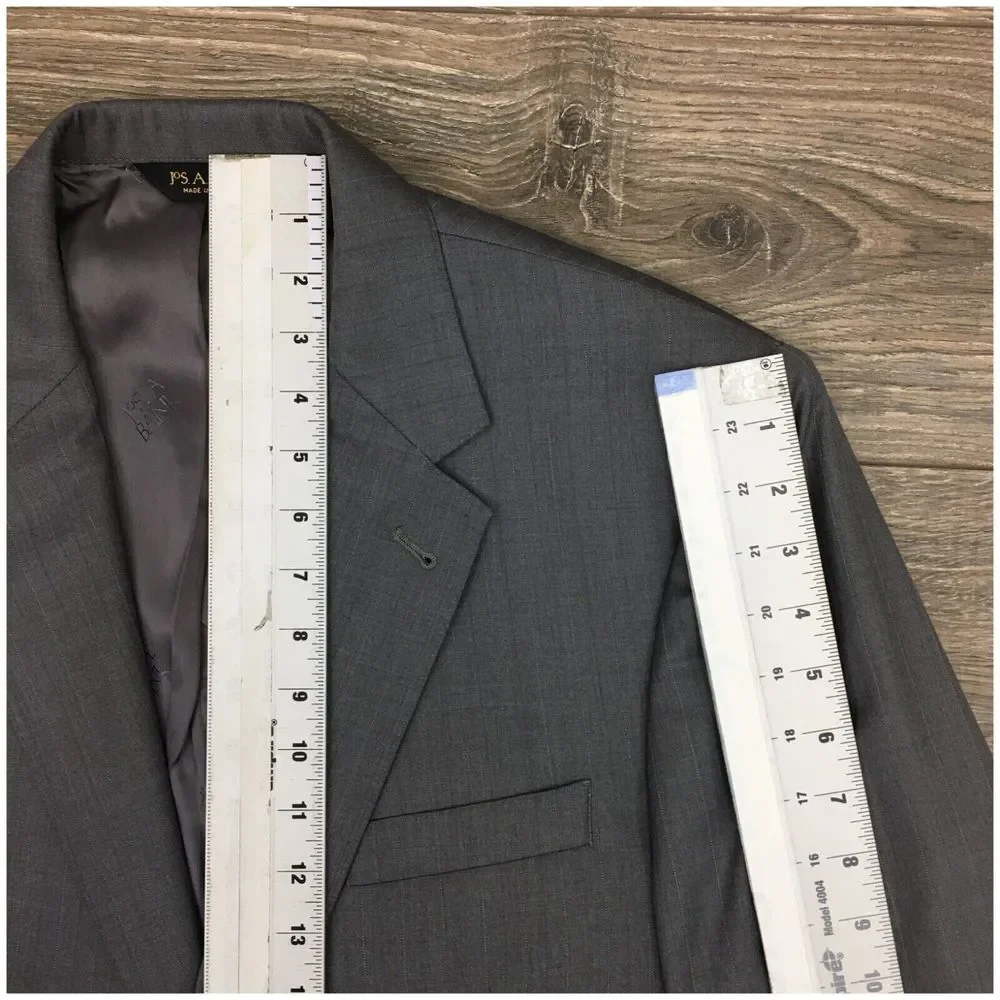 JOS A BANK Mens Suit 2 Piece Set Size‎ 42L Jacket Blazer Pants Fine Wool Casual